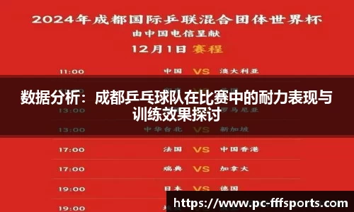 数据分析：成都乒乓球队在比赛中的耐力表现与训练效果探讨